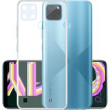 Kvy Realme C25S Kamera Korumalı Süper Silikon Kılıf Ekran Koruyucu - Şeffaf