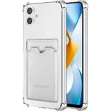 Kvy Samsung Galaxy A05 Kamera Korumalı Kartlıklı Setra Şeffaf Silikon Kılıf