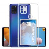 Kvy Samsung Galaxy A21s Kamera Korumalı Kartlıklı Setra Şeffaf Silikon Kılıf