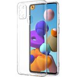 Kvy Samsung Galaxy A21S Kamera Korumalı Süper Silikon Kılıf - Şeffaf
