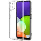 Kvy Samsung Galaxy A22 Kamera Korumalı Süper Silikon Kılıf - Şeffaf