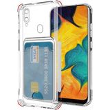 Kvy Samsung Galaxy A30 Kamera Korumalı Kartlıklı Setra Şeffaf Silikon Kılıf