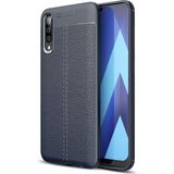 Kvy Samsung Galaxy A30S Deri Görünümlü Lux Niss Silikon Kılıf - Lacivert