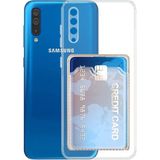 Kvy Samsung Galaxy A50 Kamera Korumalı Kartlıklı Setra Şeffaf Silikon Kılıf