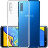 Kvy Samsung Galaxy A7 2018 Kamera Korumalı Süper Silikon Kılıf - Şeffaf