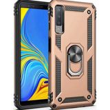 Kvy Samsung Galaxy A7 2018 Yüzüklü Standlı Vega Kılıf - Altın