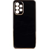 Kvy Samsung Galaxy A73 Parlak Kenarlı Bark Silikon Kılıf - Siyah