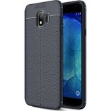 Kvy Samsung Galaxy J2 Pro ( J250F) Deri Görünümlü Lux Niss Silikon Kılıf - Lacivert