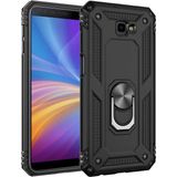 Kvy Samsung Galaxy J4 Plus Yüzüklü Standlı Vega Kılıf - Siyah
