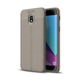 Kvy Samsung Galaxy J5 Pro Deri Görünümlü Lux Niss Silikon Kılıf - Gri