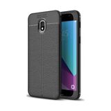 Kvy Samsung Galaxy J5 Pro Deri Görünümlü Lux Niss Silikon Kılıf - Siyah