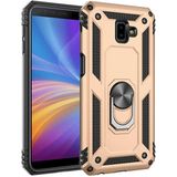 Kvy Samsung Galaxy J6 Plus Yüzüklü Standlı Vega Kılıf - Altın