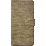 Kvy Samsung Galaxy J6 (SM-J600F) Spor Kumaş Cüzdan Kılıf Ekran Koruyucu - Kahve