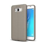 Kvy Samsung Galaxy J7 2016 Deri Görünümlü Lux Niss Silikon Kılıf - Gri