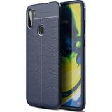 Kvy Samsung Galaxy M11 Deri Görünümlü Lux Niss Silikon Kılıf - Lacivert
