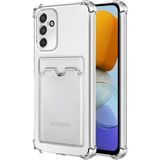 Kvy Samsung Galaxy M23 Kamera Korumalı Kartlıklı Setra Şeffaf Silikon Kılıf
