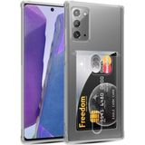 Kvy Samsung Galaxy Note 20 Kamera Korumalı Kartlıklı Setra Şeffaf Silikon Kılıf