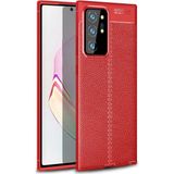 Kvy Samsung Galaxy Note 20 Ultra Deri Görünümlü Lux Niss Silikon Kılıf - Kırmızı