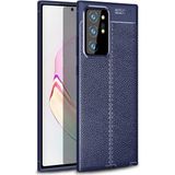 Kvy Samsung Galaxy Note 20 Ultra Deri Görünümlü Lux Niss Silikon Kılıf - Lacivert