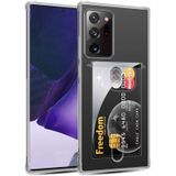 Kvy Samsung Galaxy Note 20 Ultra Kamera Korumalı Kartlıklı Setra Şeffaf Silikon Kılıf