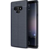 Kvy Samsung Galaxy Note 9 Deri Görünümlü Lux Niss Silikon Kılıf - Lacivert