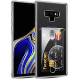 Kvy Samsung Galaxy Note 9 Kamera Korumalı Kartlıklı Setra Şeffaf Silikon Kılıf