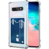 Kvy Samsung Galaxy S10 Kamera Korumalı Kartlıklı Setra Şeffaf Silikon Kılıf