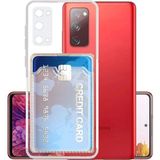 Kvy Samsung Galaxy S20 Kamera Korumalı Kartlıklı Setra Şeffaf Silikon Kılıf
