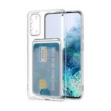 Kvy Samsung Galaxy S20 Plus Kamera Korumalı Kartlıklı Setra Şeffaf Silikon Kılıf