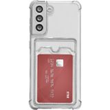 Kvy Samsung Galaxy S21 Fe Kamera Korumalı Kartlıklı Setra Şeffaf Silikon Kılıf