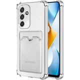 Kvy Samsung Galaxy S23 Fe Kamera Korumalı Kartlıklı Setra Şeffaf Silikon Kılıf