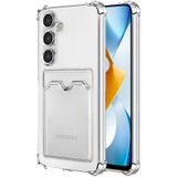 Kvy Samsung Galaxy S24 Kamera Korumalı Kartlıklı Setra Şeffaf Silikon Kılıf