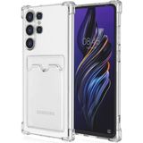 Kvy Samsung Galaxy S24 Ultra Kamera Korumalı Kartlıklı Setra Şeffaf Silikon Kılıf