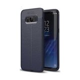 Kvy Samsung Galaxy S8 Deri Görünümlü Lux Niss Silikon Kılıf - Lacivert