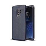 Kvy Samsung Galaxy S9+ Plus Deri Görünümlü Lux Niss Silikon Kılıf - Lacivert