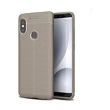 Kvy Xiaomi Mi 8se Deri Görünümlü Lux Niss Silikon Kılıf - Gri