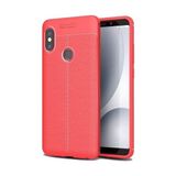 Kvy Xiaomi Mi 8se Deri Görünümlü Lux Niss Silikon Kılıf - Kırmızı