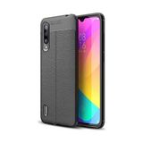 Kvy Xiaomi Mi A3 Deri Görünümlü Lux Niss Silikon Kılıf - Siyah