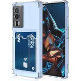 Kvy Xiaomi Poco F5 Pro Kamera Korumalı Kartlıklı Setra Şeffaf Silikon Kılıf Kırılmaz Ekran Koruyucu