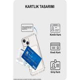 Kvy Xiaomi Poco M3 Kamera Korumalı Kartlıklı Setra Şeffaf Silikon Kılıf
