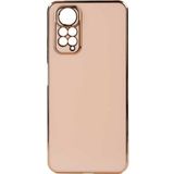 Kvy Xiaomi Poco M4 Pro 5g Parlak Kenarlı Bark Silikon Kılıf - Rose Gold