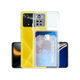 Kvy Xiaomi Poco M4 Pro Kamera Korumalı Kartlıklı Setra Şeffaf Silikon Kılıf