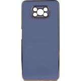 Kvy Xiaomi Poco X3 Nfc Parlak Kenarlı Bark Silikon Kılıf - Açık Mavi