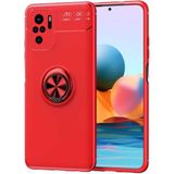 Kvy Xiaomi Redmi Note 10S Yüzüklü Manyetik Ravel Kılıf Kırmızı