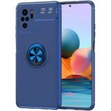 Kvy Xiaomi Redmi Note 10S Yüzüklü Manyetik Ravel Kılıf Mavi