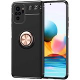 Kvy Xiaomi Redmi Note 10S Yüzüklü Manyetik Ravel Kılıf Siyah Bronz