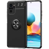Kvy Xiaomi Redmi Note 10S Yüzüklü Manyetik Ravel Kılıf Siyah