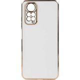 Kvy Xiaomi Redmi Note 11T 5g Parlak Kenarlı Bark Silikon Kılıf - Beyaz