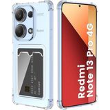 Kvy Xiaomi Redmi Note 13 Pro 4g Kamera Korumalı Kartlıklı Setra Şeffaf Silikon Kılıf Kırılmaz Ekran Koruyucu