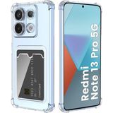 Kvy Xiaomi Redmi Note 13 Pro 5g Kamera Korumalı Kartlıklı Setra Şeffaf Silikon Kılıf Kırılmaz Ekran Koruyucu